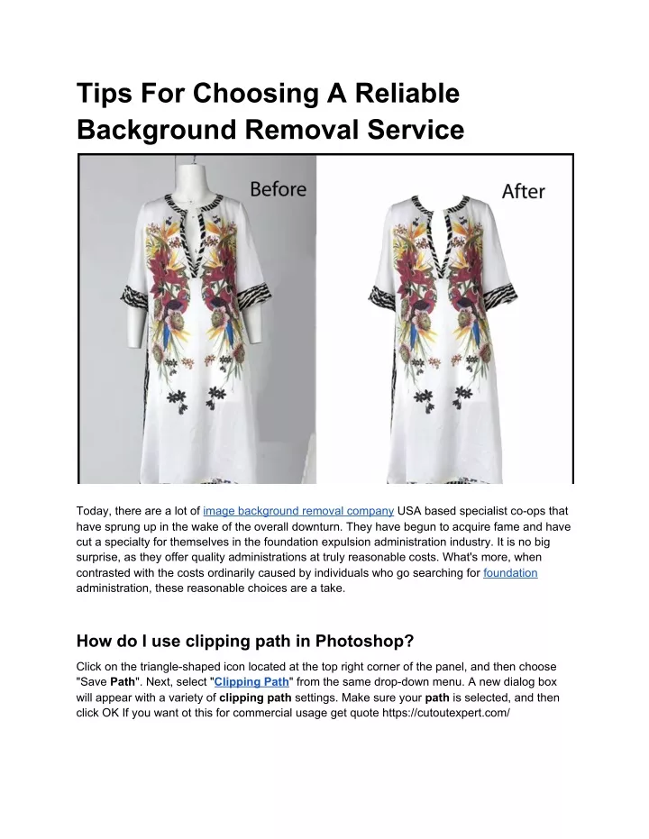 tips for choosing a reliable background removal
