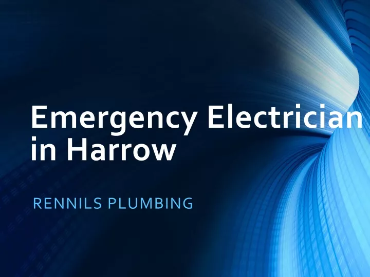 emergency electrician in harrow