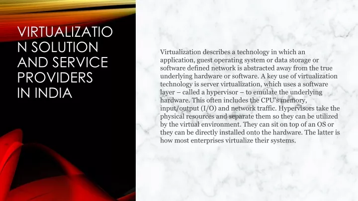 virtualization solution and service providers in india