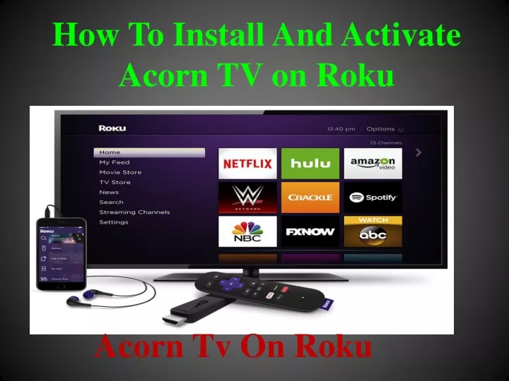 how to install and activate acorn tv on roku