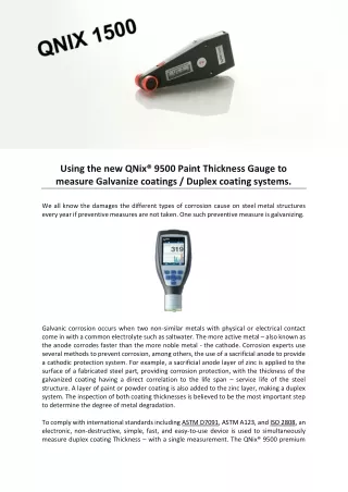 using the new qnix 9500 paint thickness gauge