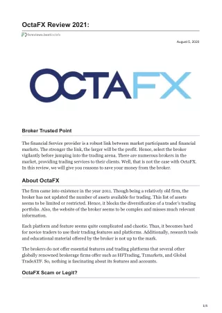 octafx review 2021