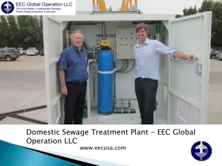 Domestic Sewage Treatment Plant - EEC Global Operation LLC