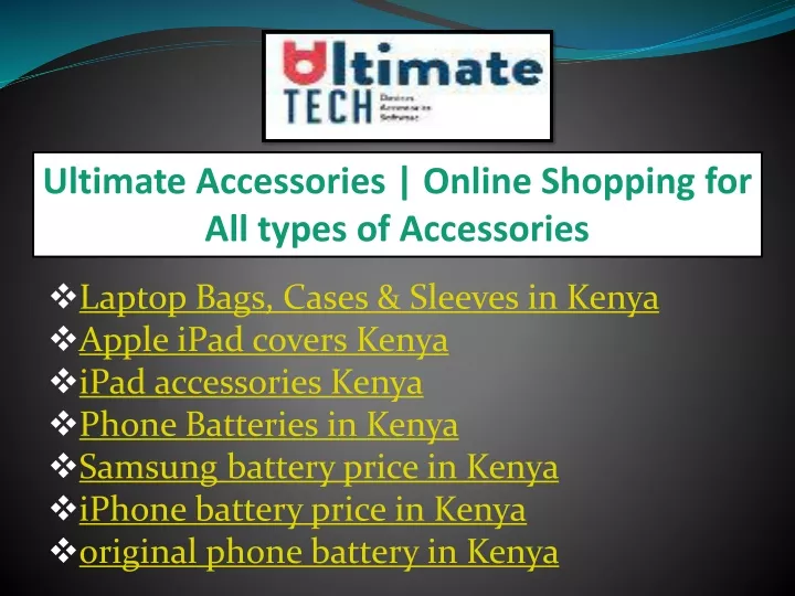ultimate accessories online shopping