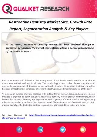 restorative dentistry market size growth rate