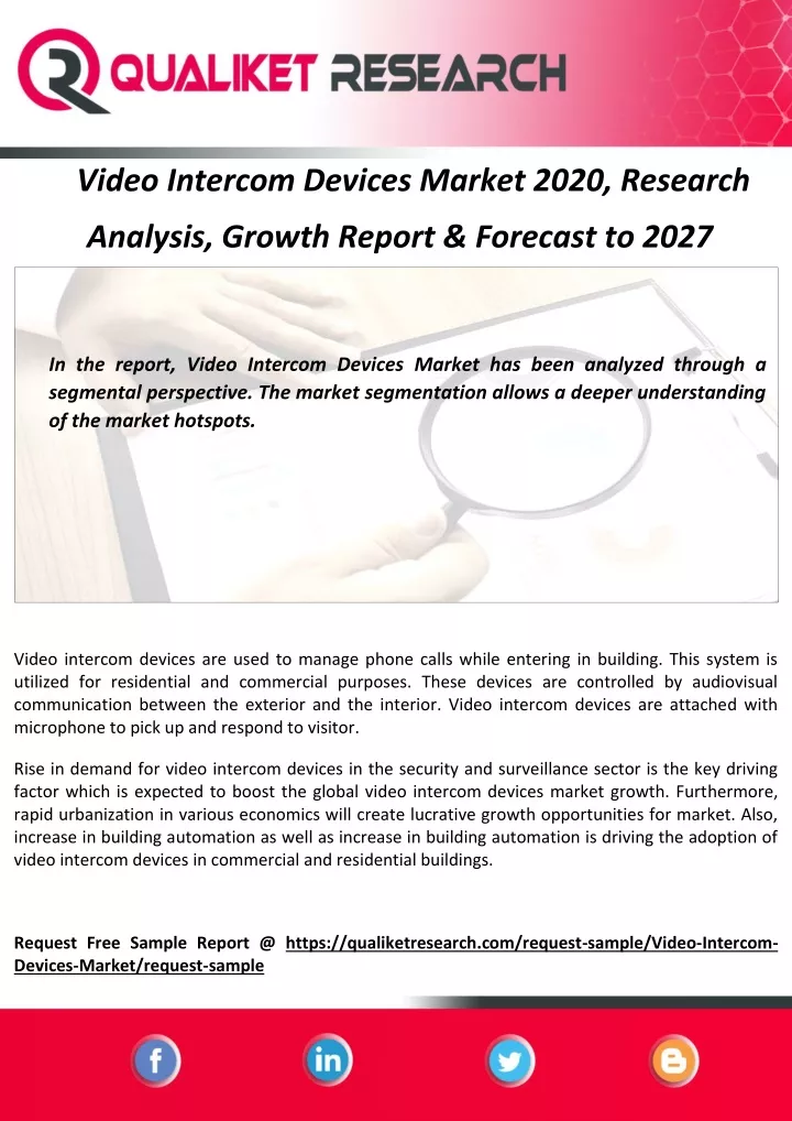 video intercom devices market 2020 research