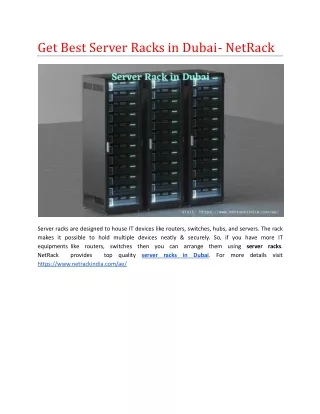 Get Best Server Racks in Dubai- NetRack