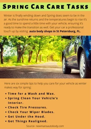 Spring Car Care Tasks