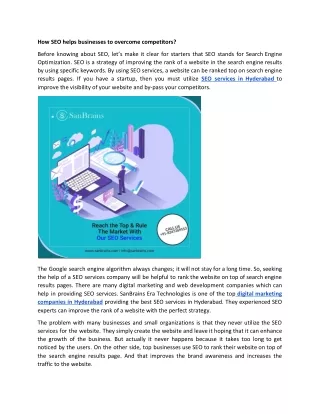 how seo helps businesses to overcome competitors