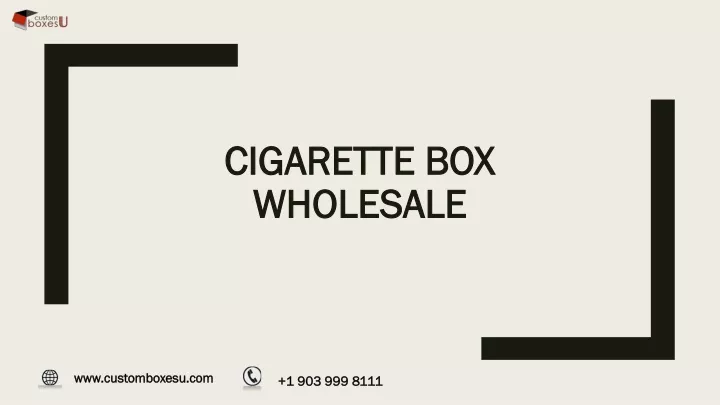 cigarette box wholesale