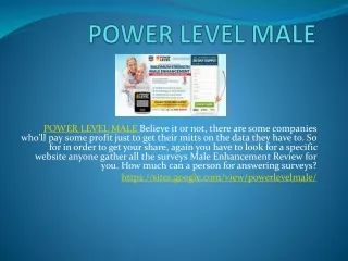 power level male believe it or not there are some