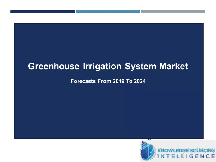 greenhouse irrigation system market forecasts