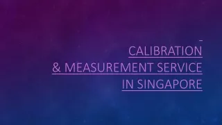 calibration measurement service in singapore