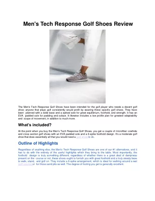Men's Tech Response Golf Shoes Review