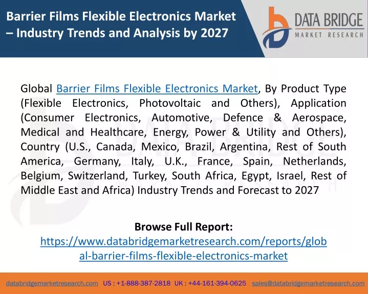 barrier films flexible electronics market
