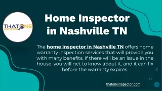 Home Inspector in Nashville TN
