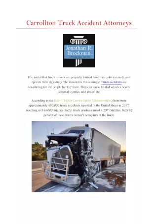 Carrollton Truck Accident Attorneys