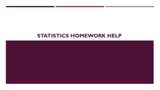 statistics homework help