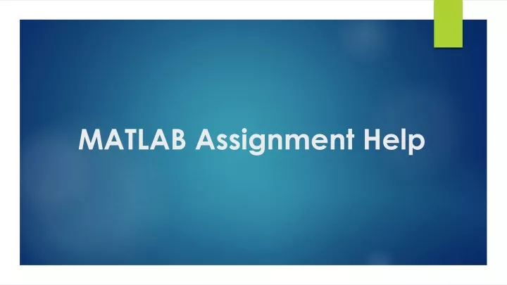 matlab assignment help