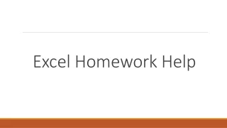 excel homework help