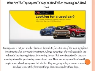 what are the top aspects to keep in mind when