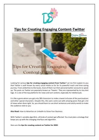 tips for creating engaging content twitter
