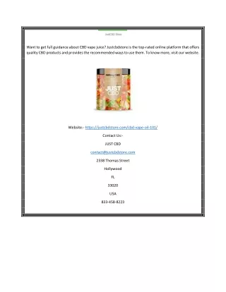 want to get full guidance about cbd vape juice
