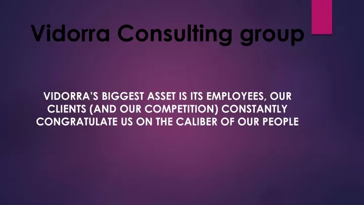 vidorra consulting group