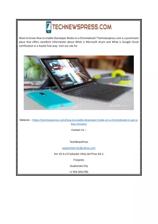 How to Enable Developer Mode on a Chromebook | Technewspress.com