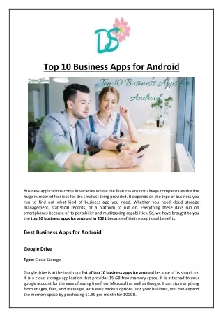 top 10 business apps for android