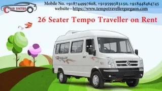 26 seater Tempo Traveller on Rent in Gurgaon