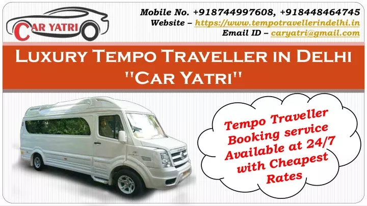 luxury tempo traveller in delhi car yatri