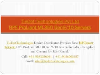 HP Tower Server | HPE ProLiant ML110 Gen9/10 Servers | Spare Parts Options