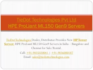 HP Tower Server | HPE ProLiant ML150 Gen9 Servers | Price/Cost India
