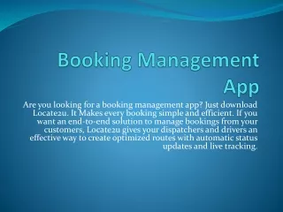 booking management app