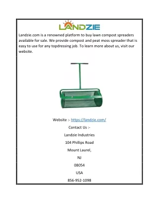 Top Dressing Roller | Landzie.com