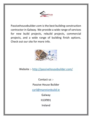 passivehousebuilder com is the best building