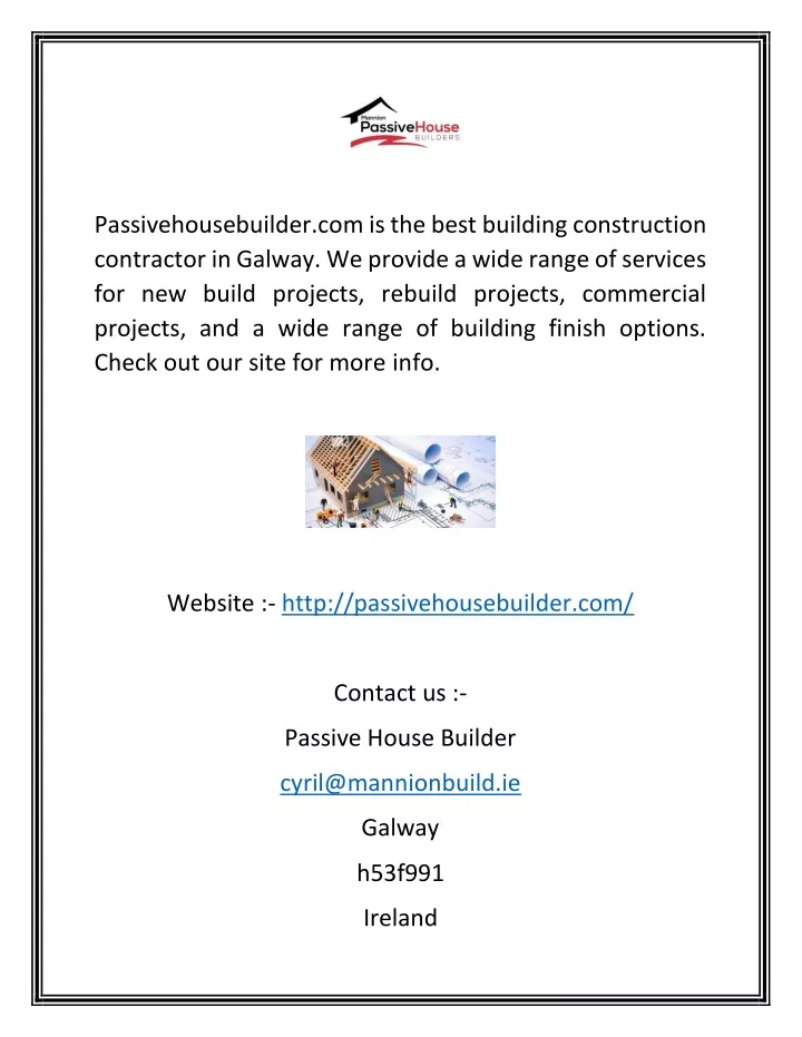 passivehousebuilder com is the best building