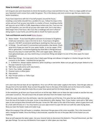 How to install water heater