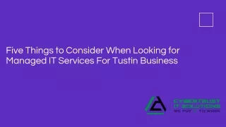 five things to consider when looking for managed