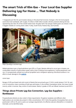 5 Things Everyone Gets Wrong About bulk lpg supplier