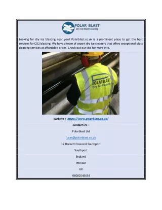 CO2 Blasting Services | Polarblast.co.uk