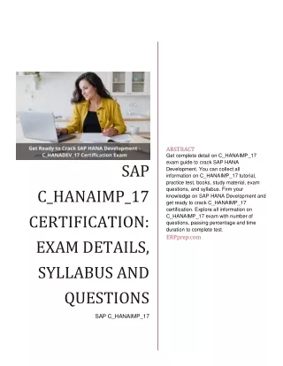 abstract get complete detail on c hanaimp 17 exam