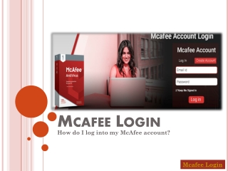 How do I log into my McAfee account?