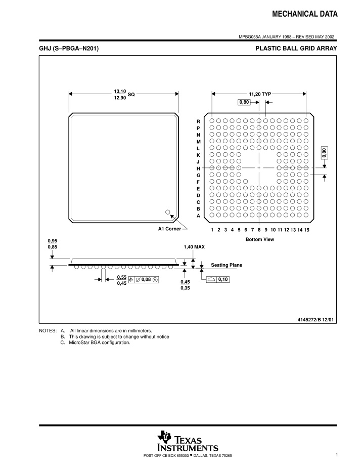 mechanical data