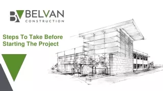 steps to take before starting the project