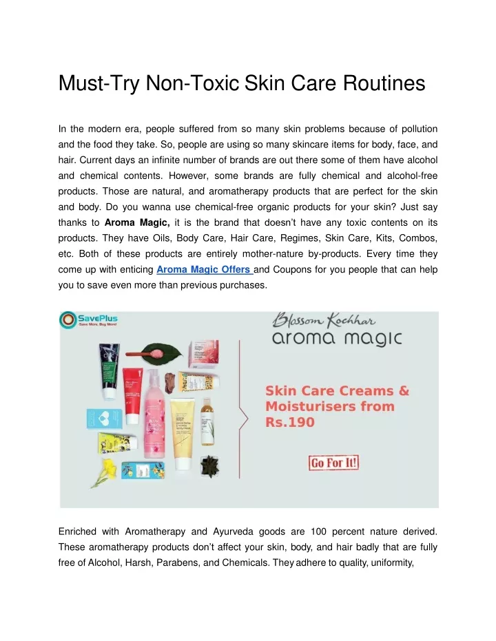 must try non toxic skin care routines
