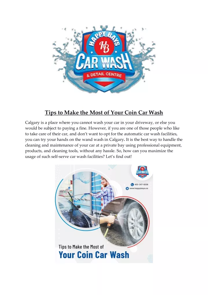 tips to make the most of your coin car wash