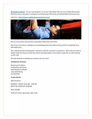 moorooka mechanic are you searching