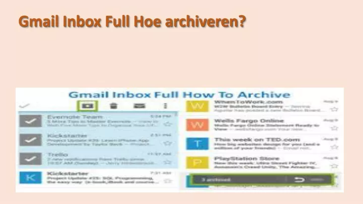 gmail inbox full hoe archiveren